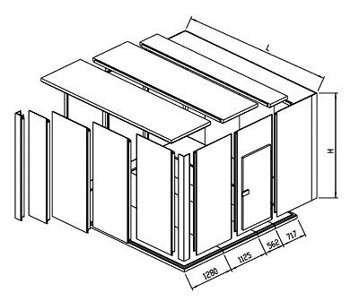 Сборные промышленные морозильные камеры ИРБИС толщиной 100 мм