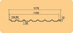 Профнастил окрашенный С15Б - 1150