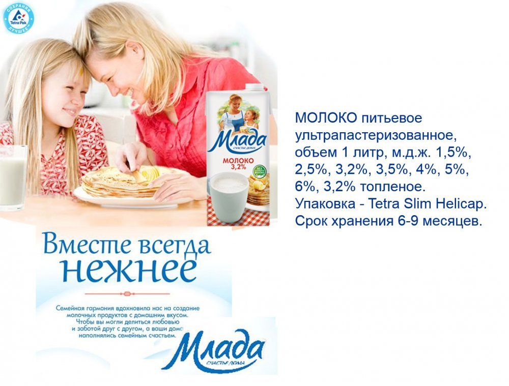 молоко ТБА 2,5 и 3,2%