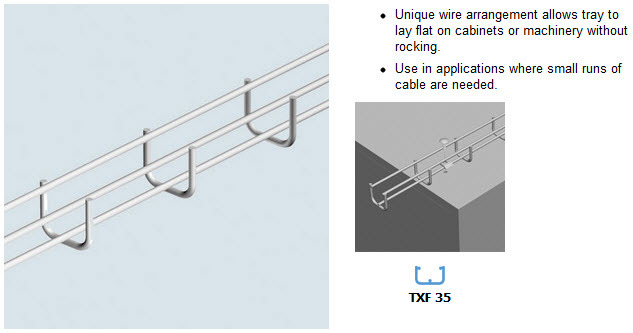 Лоток кабельный TXF 35 Telex Rail