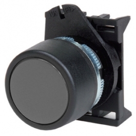 Кнопка плоская без фиксации, черная - серия Хром код ABHTR6C DKC