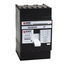 Выключатель автоматический 3п  160А 35кА ВА-99 ТМ рег. (mccb99-250-160)  EKF