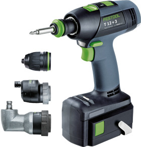 Аккумуляторная дрель-шуруповерт FESTOOL T 12+3 Li 3.0 Set Box