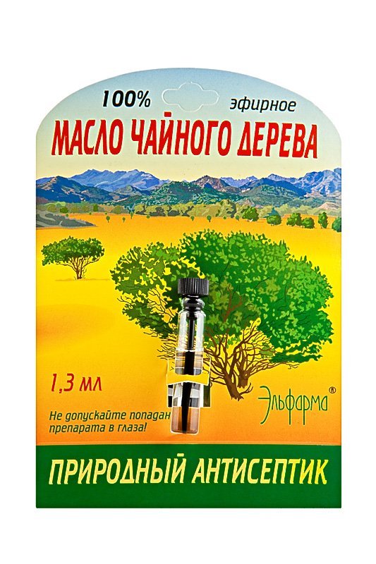 100% эфирное масло чайного дерева, 1,3 мл