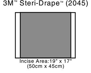 Клейкие разрезаемые хирургические пленки (общий размер 60х45 см, операционное поле 50х45 см) 10 шт/уп 2045 Steri Drape 2