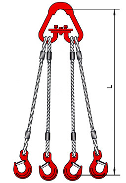 Строп канатный 4СК - четырехветвевой