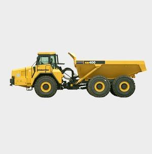 Самосвал с шарнирно-сочлененной рамой Komatsu HM400-1, Сочлененные самосвалы