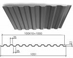 Профнастил оцинкованный С-21 х 1000 (0.8мм)