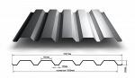 Профнастил оцинкованный С44 х 1000 (0.7мм)