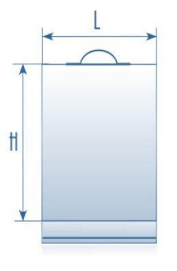 Пакет ПВД 45х65(50)с пластиковыми ручками 40