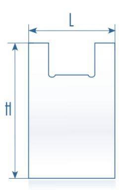 Пакет ПНД 35+(2х10)х73(20) окрашенный