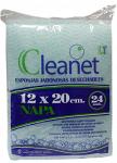 Губка волокн. пенообразующая CLEANET, 12х20см,  Layertex (1 упак./24 шт.)