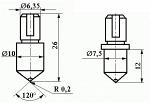 Наконечник алмазный «НК» для измерения твердости по методу Роквелла