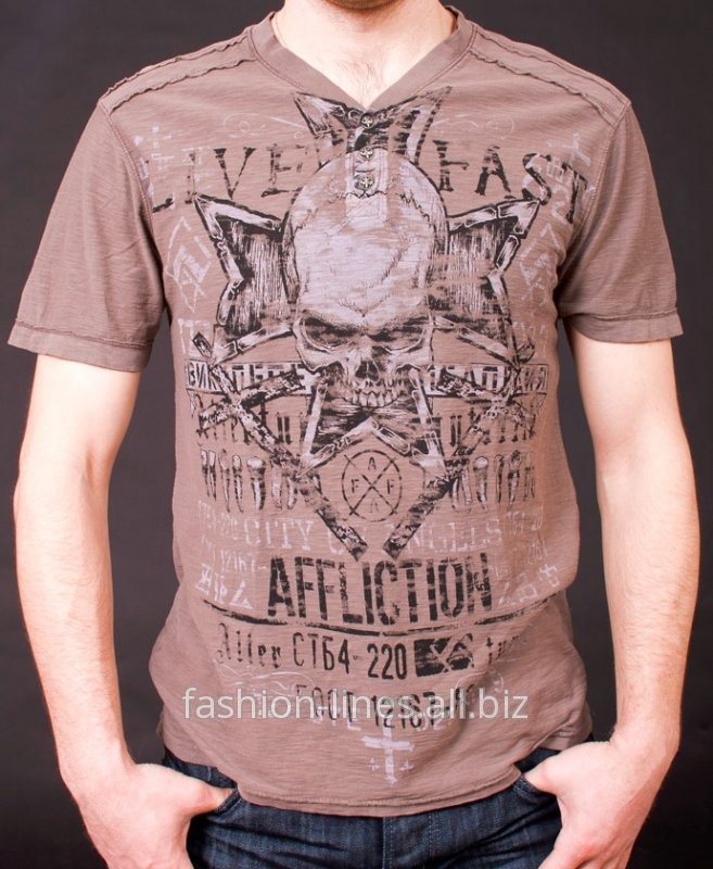 Футболка мужская Affliction Corporal с черепом