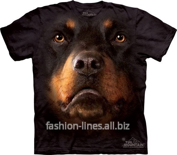 Футболка мужская The Mountain Rottweiler Face с мордой ротвейлера