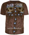 Футболка мужская Raw State 2 Skulls cross