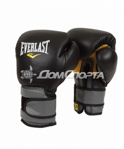 Перчатки тренировочные на липучке Everlast Pro Leather Strap