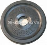 Диск обрезиненный, чёрный, евро-классик, 5 кг MB Barbell MB-PltBE-5