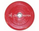 Диск обрезиненный, красный, 26 мм, 5 кг MB Barbell MB-PltC26-5