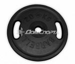 Диск обрезиненный, чёрный, евро-классик с ручками, 20 кг MB Barbell MB-PltBS-20