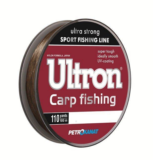Леска ULTRON Carp Fishing 0,25 мм, 100 м, 7,0 кг, коричн. (уп.5 шт)