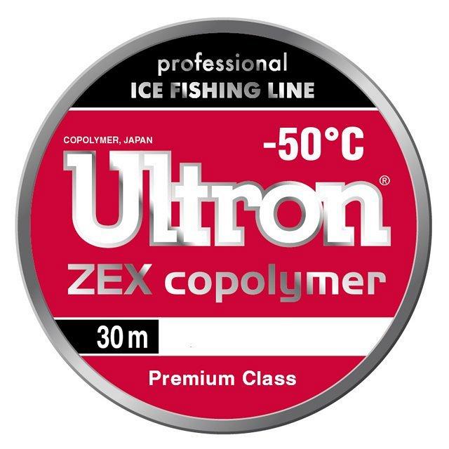 Леска ULTRON Zex Copolymer 0,12 мм, 100 м, 2,0 кг, прозр. (уп.5 шт)