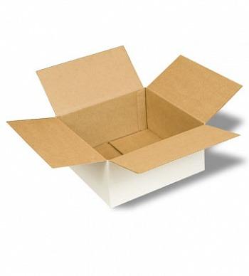 Короб 4-х клапанный упаковочный картон беленый