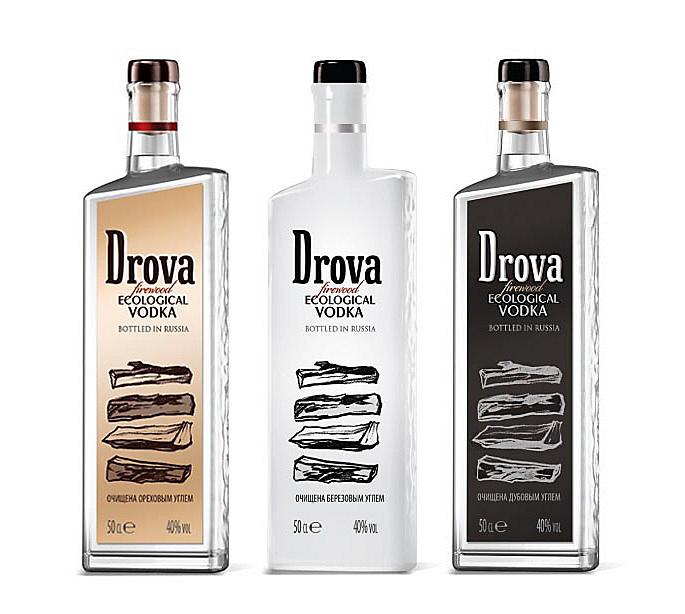 Производство эксклюзивной декорированной бутылки для бренда Дрова