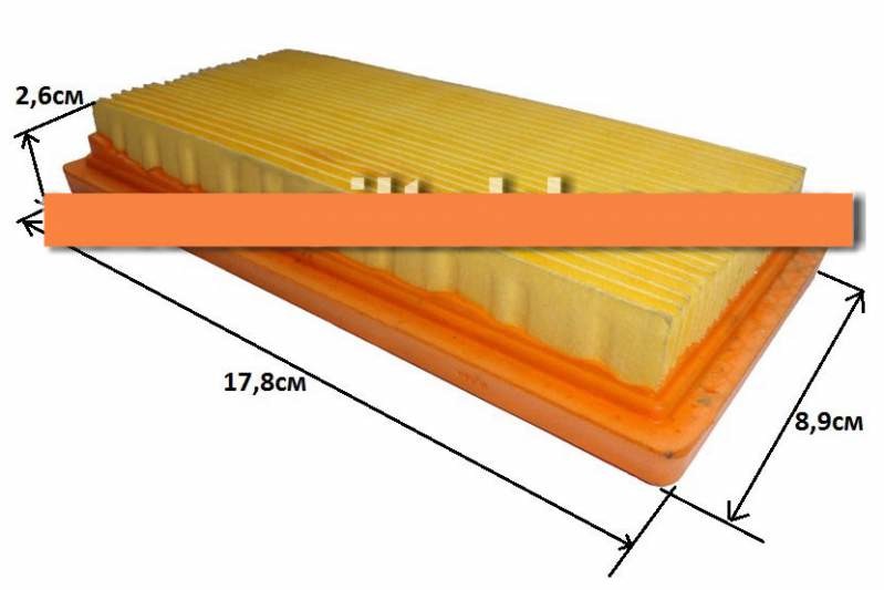 Элемент очистки воздуха (Honda, Briggs@Stratton) 178-89-26mm