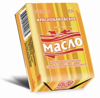 Масло сладкосливочное несоленое «Краснобаковское»