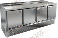 Стол холодильный  для салатов HICOLD SLE1-1111GN (1/3) с нижним расположением агрегата (без крышки)