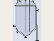Емкости вертикальные с коническим днищем и эллиптической крышкой с рубашкой ВКЭ