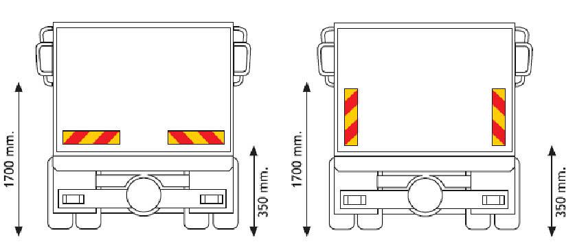 Задние опознавательные знаки для грузовых машин