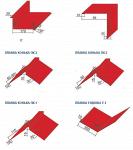 Комплектующие к металлочерепице: планки стыка, планки конька, планки ендовые