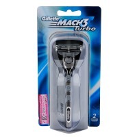 Бритва с 2 сменными кассетами Mach3 Turbo Gillette