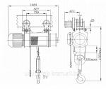 Таль электрическая канатная г\п 5 тонны, высота подъема 6 метров общепромышленного   исполнения ТЭ-500-5110-1ПО