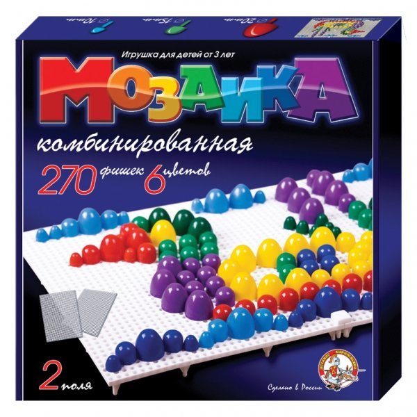 Мозаика d10+d15+d20/6цв/270шт/2поля/280х280х40