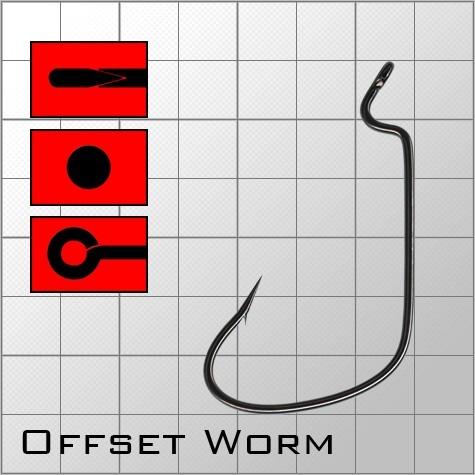 Крючок офсетный Metsui Offset Worm цвет bln, № 5/0