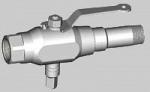 Кран шаровой трехходовой под манометр