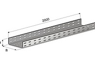 Лоток Перфорированный замковый ПЗ-100х100х2000 (0.7мм) цинк