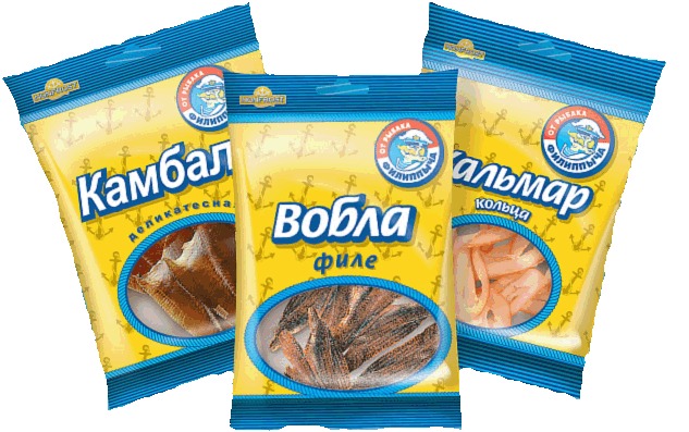 Снэки торговой марки «От рыбака Филиппыча»