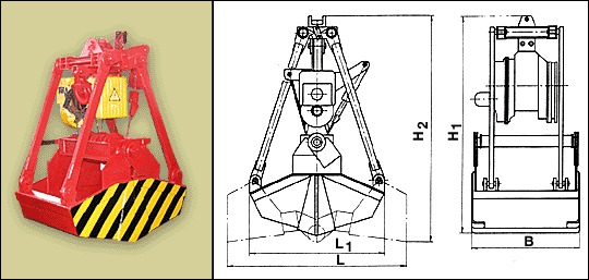 Грейфер моторный двухчелюстной