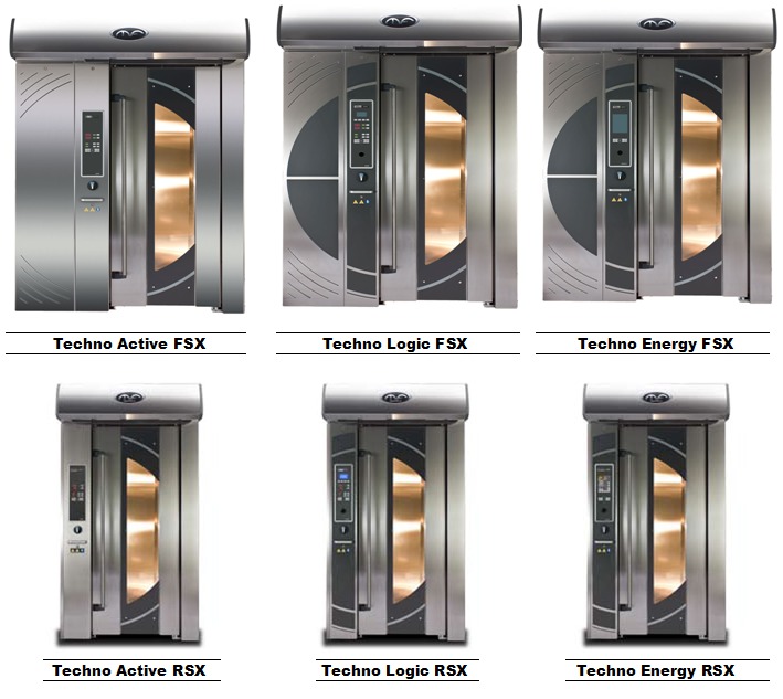 Печи серии Techno с конвекцией воздуха и вращением тележки