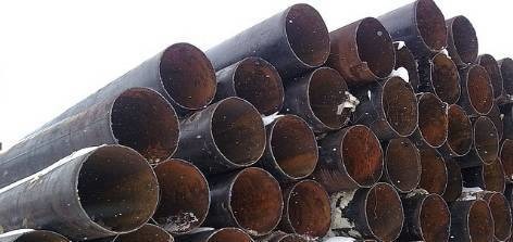 Трубы из-под воды, в остатках изоляции бывшие в употреблении 219 мм