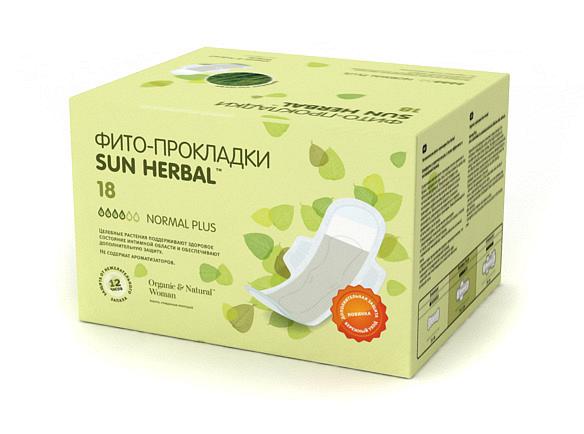 Фито-прокладки SUN HERBAL для критических дней NORMAL PLUS